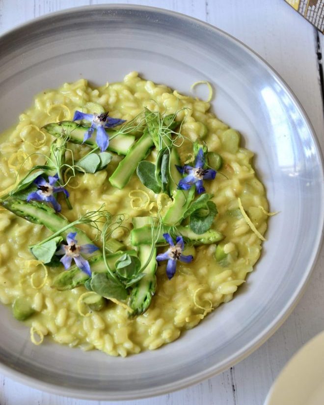 Asparagus and Prosecco Risotto