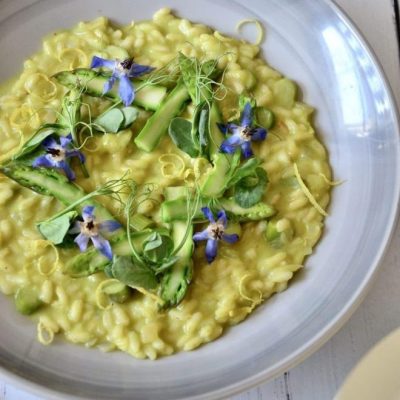 Asparagus and Prosecco Risotto