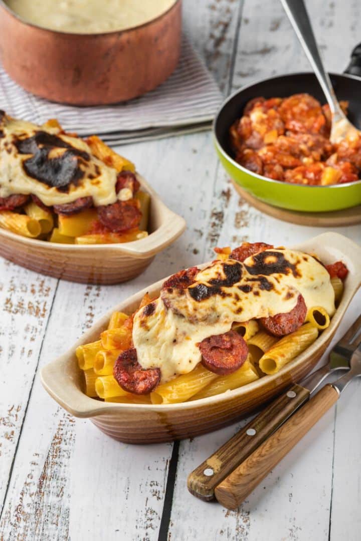 Baked Rigatoni with Country Sausages