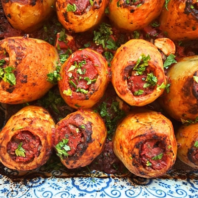 Middle Eastern Stuffed Potatoes (Batata Mahshi)