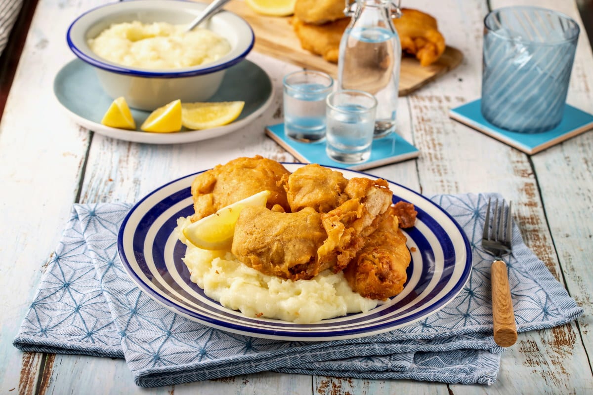 Battered Cod with Garlic Sauce (Skordalia)