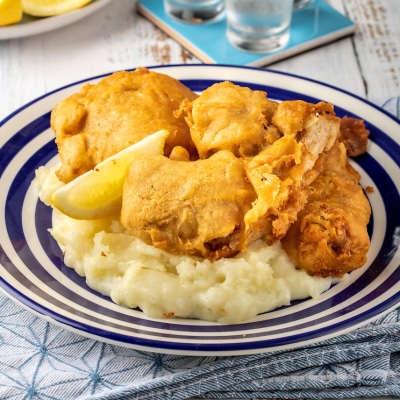 Battered Cod with Garlic Sauce (Skordalia)