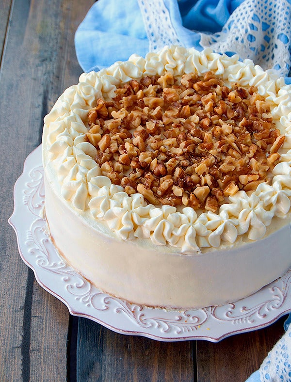 Gourmet Carrot Cake with Mascarpone Cream & Orange Zest