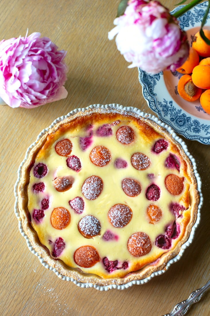 Rustic Apricot & Raspberry Cream Pie