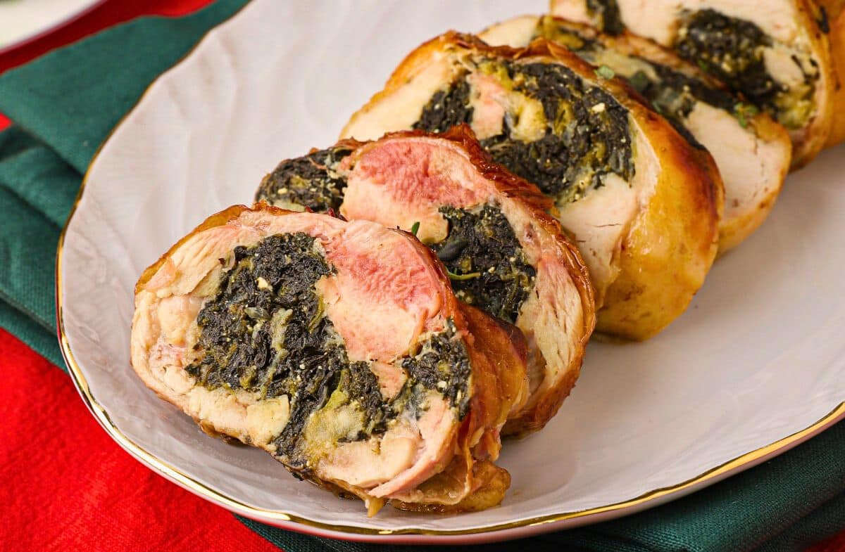 Greek-Style Chicken Roulade