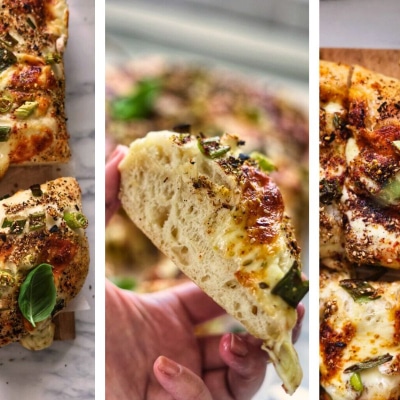 Cheese Focaccia with Green Onions, Za’atar & Sumac