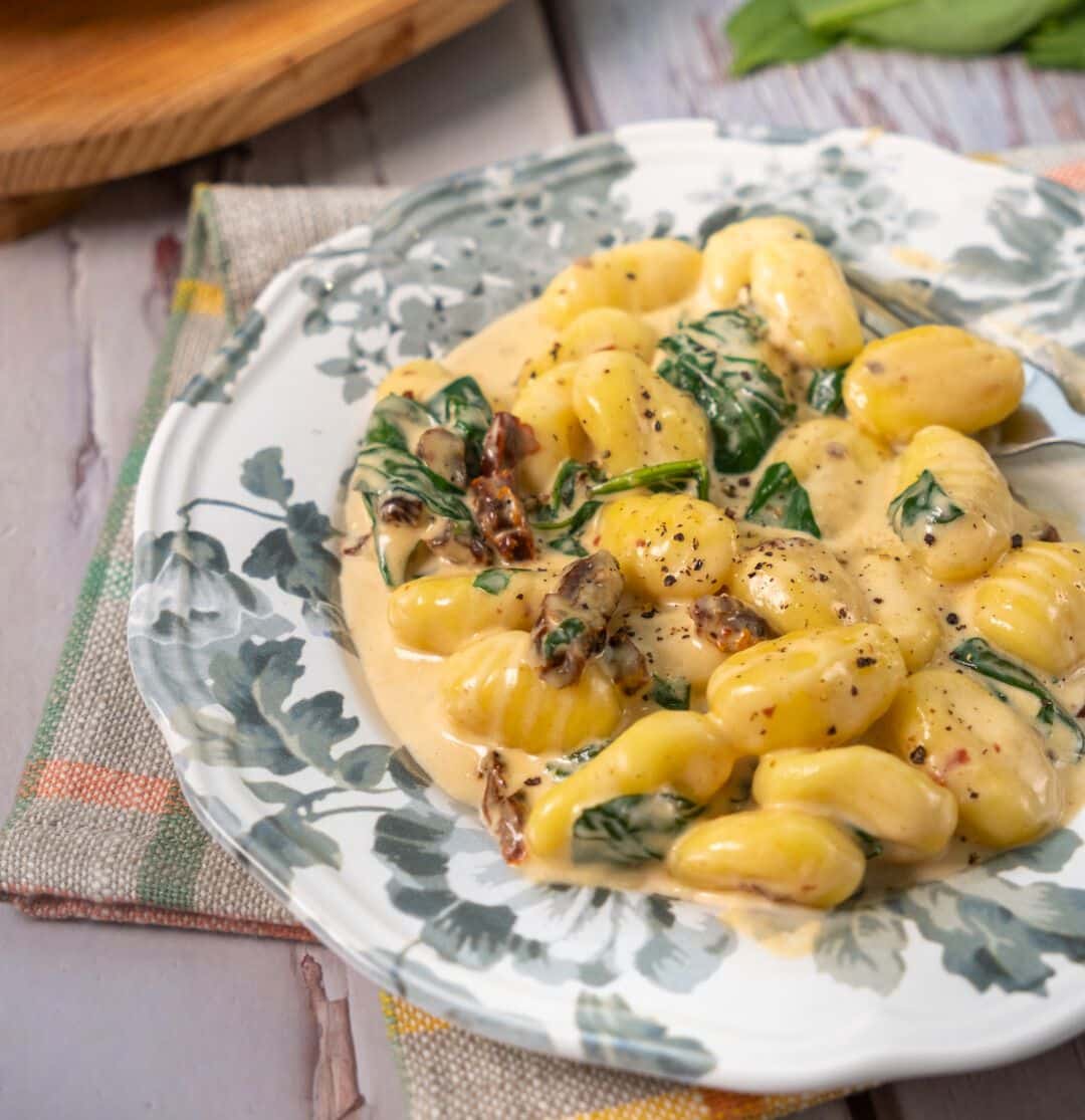 Homemade Gnocchi with Goat Cheese & Dried Tomatoes