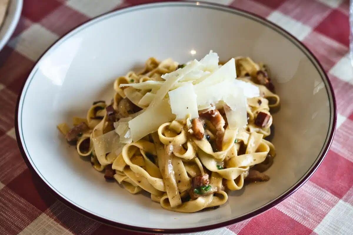 Homemade Fettuccine Carbonara