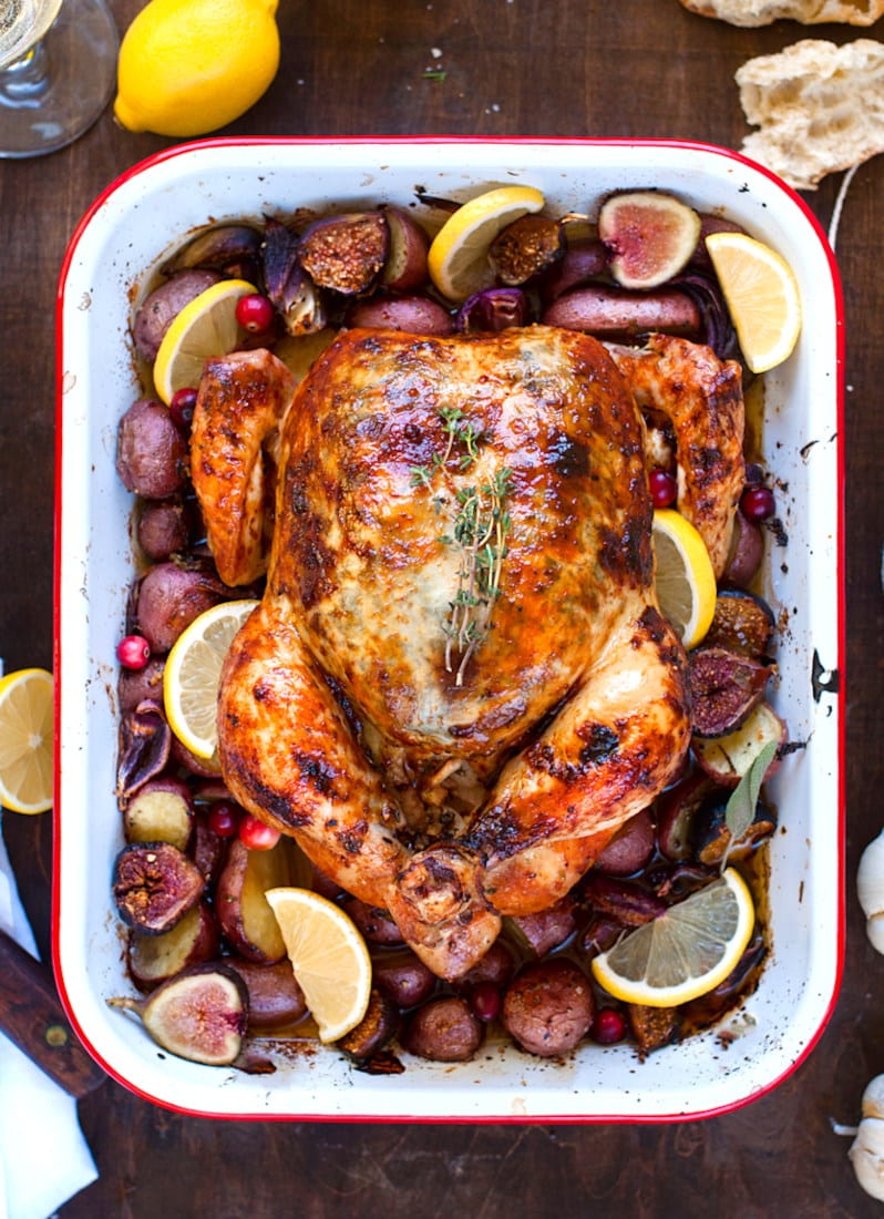 Herb-Butter Roast Chicken with Lemon & Garlic