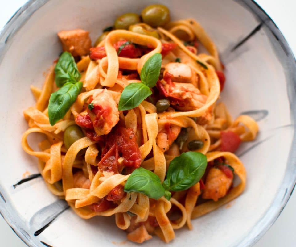 Salmon Tomato Pasta