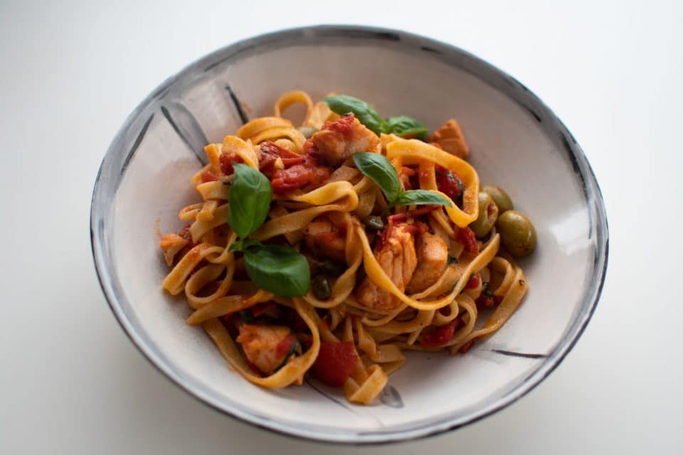 Salmon Tomato Pasta