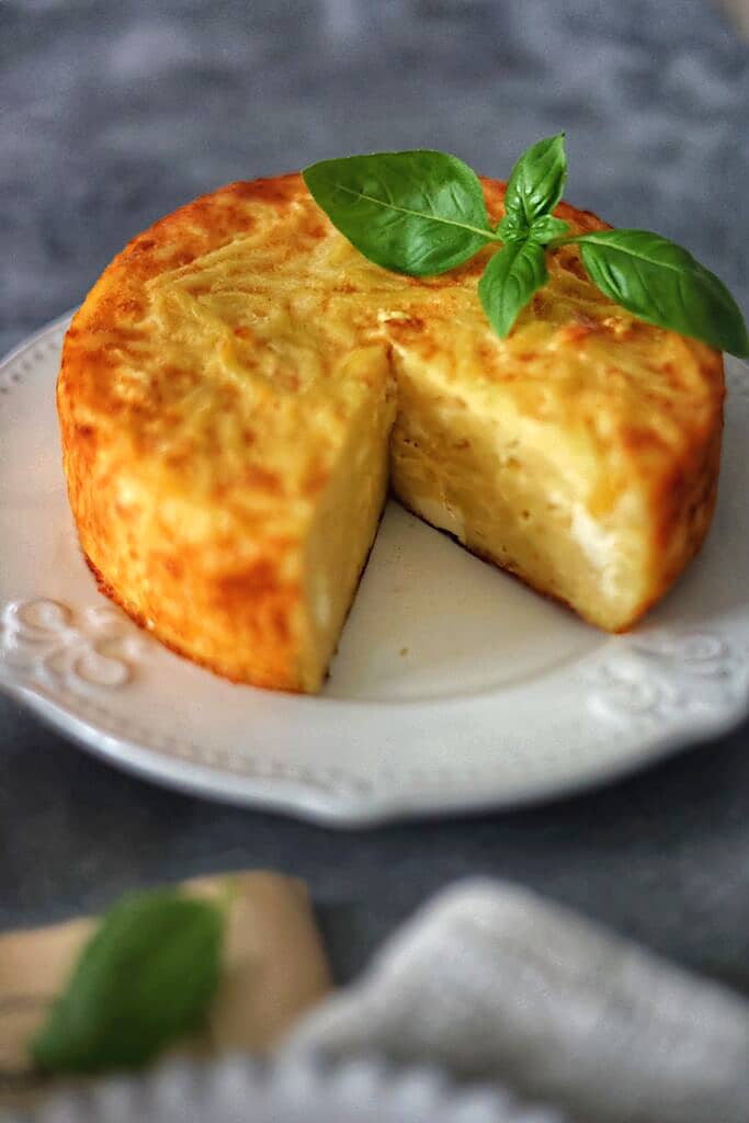 Savory Noodle Kugel with Goat Cheese