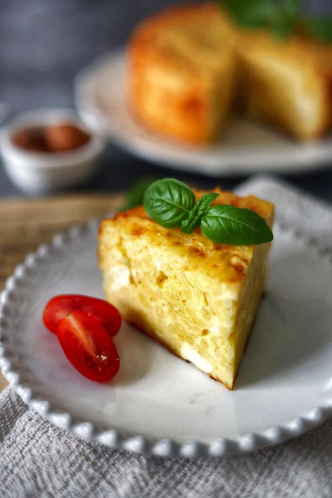 Savory Noodle Kugel with Goat Cheese